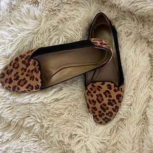 Styled & Co Black and Leapord Print Flats Size 5.5